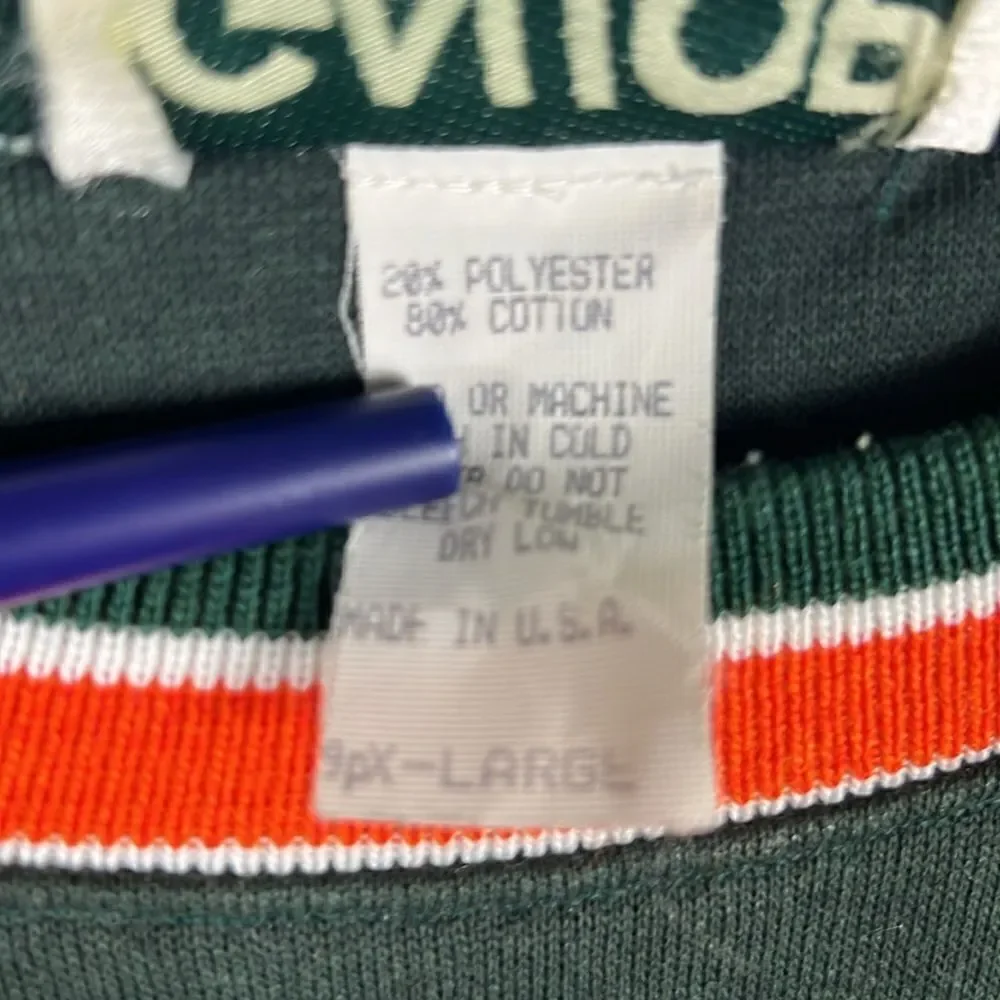 🔥🏈 True Vintage 90’s MIAMI HURRICANES Thick RARE Crewneck Sweatshirt XL - EUC‎